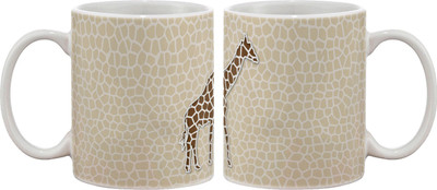 

Artifa Giraffe Design Porcelain, Ceramic Mug(350 ml), Multicolor