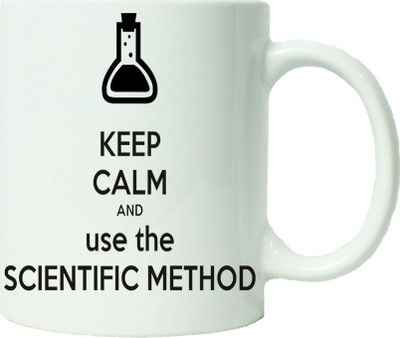 

Maison N Mode Keep Calm And Use The Scientific Method Coffee Ceramic Mug(330 ml), Multicolor