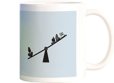 

Rangeele Inkers Deewar Minimal Poster Ceramic Mug(300 ml), Multicolor
