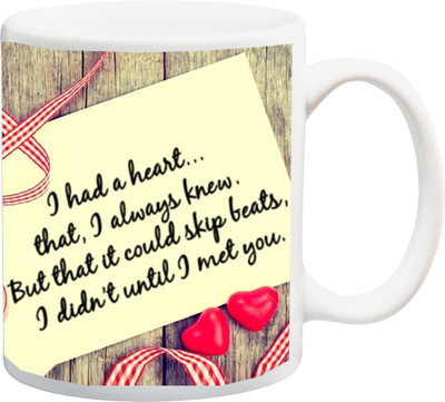 

ME&YOU Gift for Husband,Wife,Lover,Boyfriend,Girlfriend on Valentines Day Ceramic Mug(325 ml), Multicolor