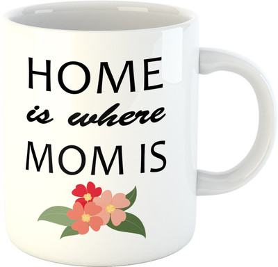 

Deeher Gifts Home Is Where Mom Is Ceramic Mug(350 ml), Multicolor