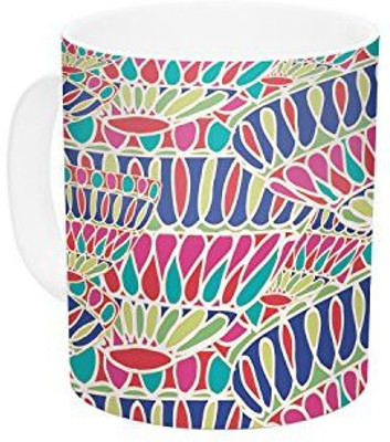 

Kess InHouse InHouse Miranda Mol Abundance Magenta Ceramic Coffee, 11 oz, Multicolor Ceramic Mug(60 ml)