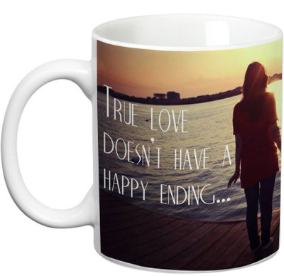 

Prithish True Love Doesn't End Ceramic Mug(330 ml), Multicolor