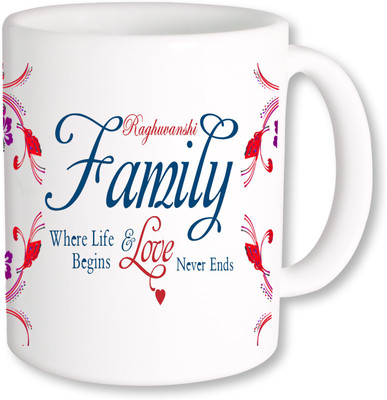 

PhotogiftsIndia Raghwanshi Family Ceramic Mug(325 ml), Multicolor