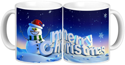 

Exoctic Silver Merry Christmas Ho ho ho 02 Ceramic Mug(300 ml), Multicolor