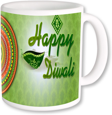 

PhotogiftsIndia Subh Deepawali 012 Ceramic Mug(325 ml), Multicolor
