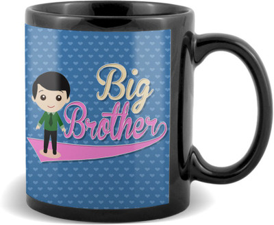

SKY TRENDS Big Brother With Floral Dark Blue Color Best Gifts For Birthday And Anniversary Black Coffee Ceramic Mug(320 ml)