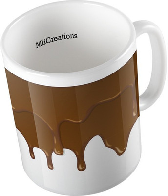 

MiiCreations Printed ,Chocolate Pattern Ceramic Mug(325 ml), Multicolor