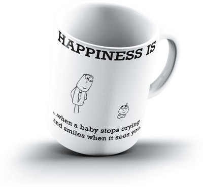 

Ucard Happiness Is2263 Bone China, Ceramic, Porcelain Mug(325 ml)