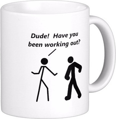 

Exoctic Silver Gym-Vim Doley-Sholey C005 Ceramic Mug(300 ml), Black;white