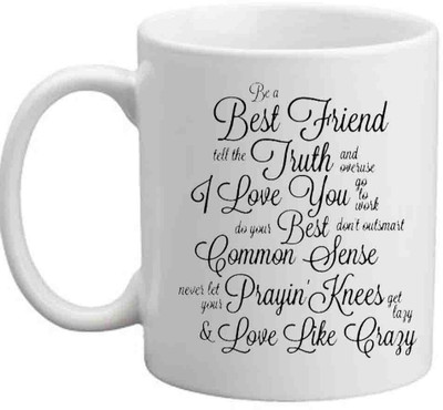

Raj Laxmi Nice Fonts White For Friends Ceramic Mug(350 ml)