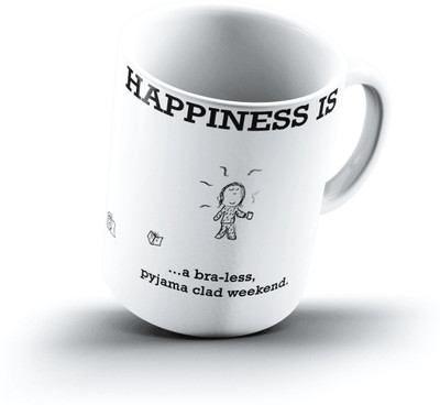 

Ucard Happiness Is1497 Bone China, Ceramic, Porcelain Mug(325 ml)