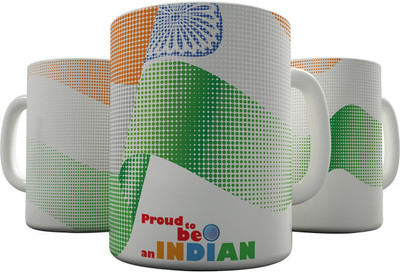 

Shaildha Republic-003 Ceramic Mug(350 ml), Multicolor