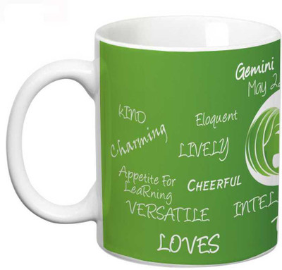 

Prithish Gemini Ceramic Mug(330 ml), Multicolor