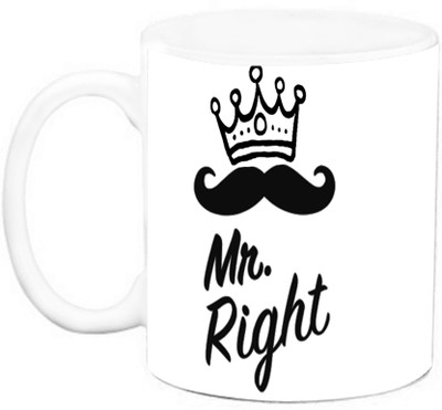 

EFW MR. RIGHT Ceramic Mug(325 ml), White