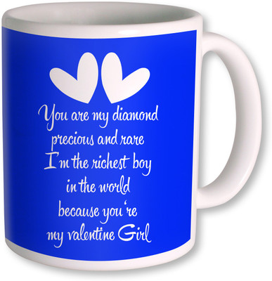 

PhotogiftsIndia Happy Valentine Gifts For Girlfriend Ceramic Mug(350 ml), White