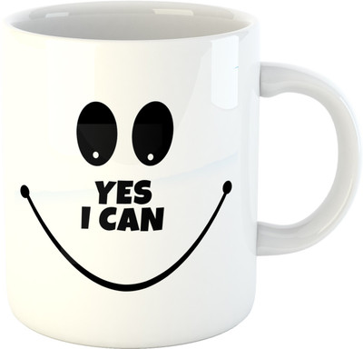 

Deeher Gifts yes I can Ceramic Mug(330 ml), Multicolor