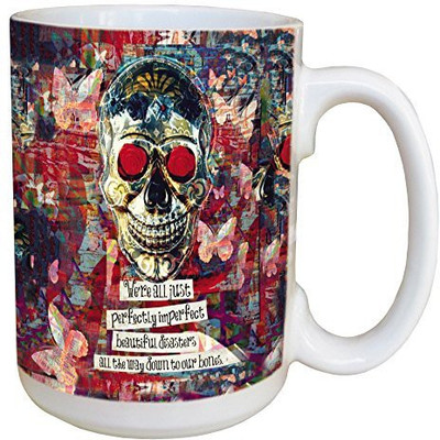 

Tree-Free Greetings Greetings 46153 Ashley Whittenberger Perfectly Imperfect Ceramic with Full-Sized Handle, 15-Ounce Ceramic Mug(60 ml), Multicolor