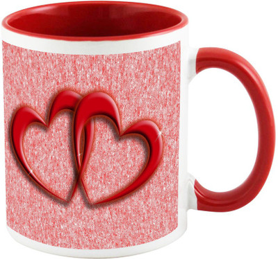 

AllUPrints Crazy Gift For Crazy Friend On Valentines Day Red Ceramic Mug(325 ml)