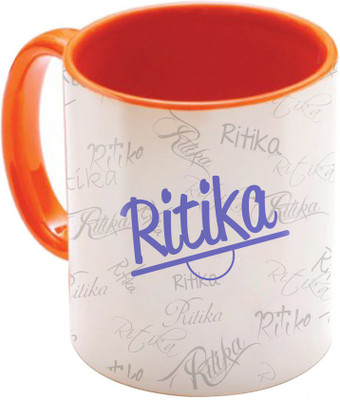

SKY TRENDS Ritika Birthday Gift Orange Coffee 350 ML Ceramic Mug(350 ml), Multicolor