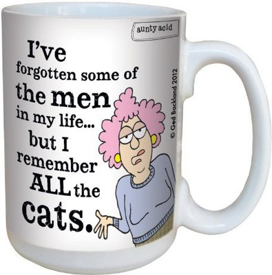 

Tree-Free Greetings Greetings lm43834 Hilarious Aunty Acid Cats by The Backland Studio Ceramic, 15-Ounce Ceramic Mug(60 ml), Multicolor