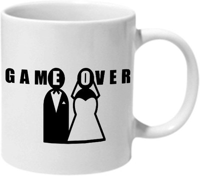 

Mooch Wale Wedding Game Over Ceramic Mug(325 ml), Multicolor
