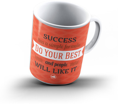 

Ucard Motivational Quote768 Bone China, Ceramic, Porcelain Mug(325 ml), Multicolor