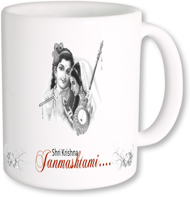 

PhotogiftsIndia Krishna Janmastmi Ceramic Mug(325 ml), Multicolor