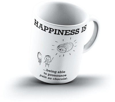 

Ucard Happiness Is1313 Bone China, Ceramic, Porcelain Mug(325 ml)