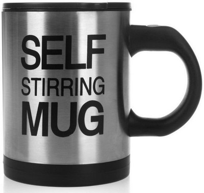 

Flintstop Self Stirring-Black Stainless Steel Mug(350 ml)