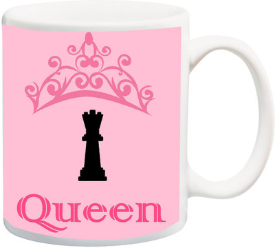 

ME&YOU Gift for Wife/Wifey/Girlfriend On Anniversary Or Valentine's;Queen Printed Ceramic Mug(325 ml), Multicolor