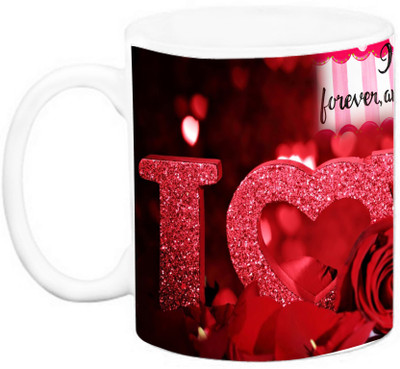 

EFW VALENTINE DAY - "I Love You Forever, and Ever, and Always" Ceramic Mug(325 ml), Multicolor