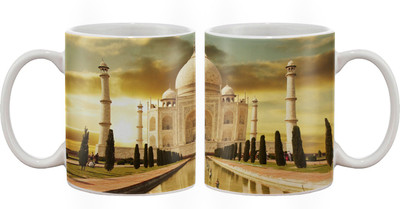 

Artifa Taj Mahal Porcelain, Ceramic Mug(350 ml), Multicolor
