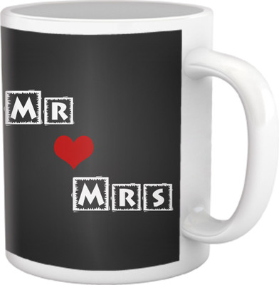 28% OFF on TIED RIBBONS Mr and Mrs Coffee Ceramic Coffee Mug(350 ml)