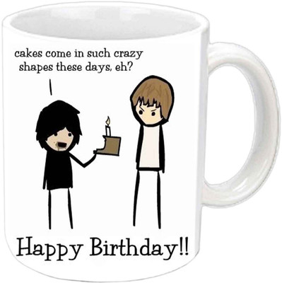 

Raj Laxmi crazy lovers b'day white mug Ceramic Mug(350 ml)