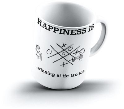 

Ucard Happiness Is2403 Bone China, Ceramic, Porcelain Mug(325 ml), Multicolor