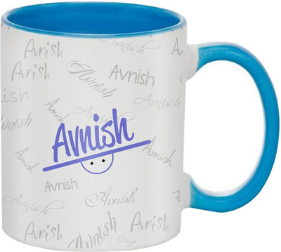 

SKY TRENDS Avnish Birthday Gift Coffee 350 ML Ceramic Mug(350 ml), Multicolor