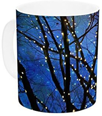 

Kess InHouse InHouse Sylvia Cook Holiday Lights Christmas Ceramic Coffee, 11 oz, Multicolor Ceramic Mug(60 ml)