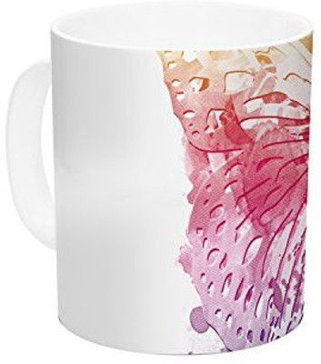 

Kess InHouse InHouse Frederic Levy-Hadida Butterfly Skull Rainbow Ceramic Coffee, 11 oz, Multicolor Ceramic Mug(60 ml)