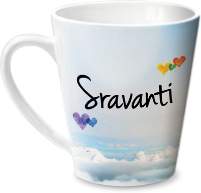 

Hot Muggs Simply Love You Sravanti Conical Ceramic Mug(350 ml)
