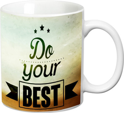 

Prithish Do Your Best Ceramic Mug(330 ml), Multicolor