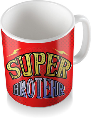 

SKY TRENDS Super Brother Gifts For Birthday Coffee Ceramic Mug(320 ml), White