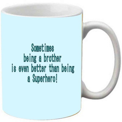 

Maison N Mode Being A Brother Coffee Ceramic Mug(330 ml), Multicolor