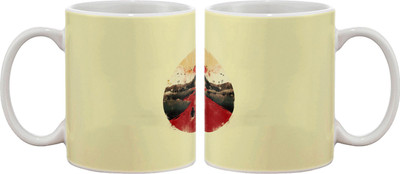 

Artifa Red River Porcelain, Ceramic Mug(350 ml), Multicolor