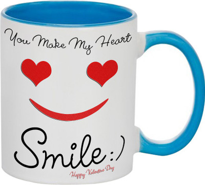 

SKY TRENDS Great Romantic Love Best Gifts For Valentine Day For Girlfriend Boyfriend Fiance Wife Husband, Anniversary,Christmas, Design 023 Ceramic Mug(325 ml), Multicolor