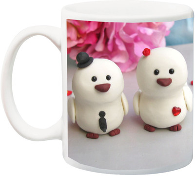 

ME&YOU Gift For Him/ Her/ Girl Friend/ Boy Friend/ Anyone ; Special Cartoon Printed Ceramic Mug(325 ml), Multicolor