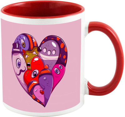 

AllUPrints Best Gift On Valentines Day Red Ceramic Mug(325 ml)