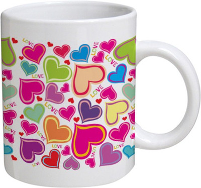 

My Bestow Multicolor Love - MyBestow White Plain Coffee Ceramic Ceramic Mug(320 ml)