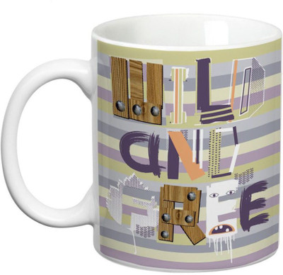 

Prithish Wild And Free Ceramic Mug(330 ml), Multicolor