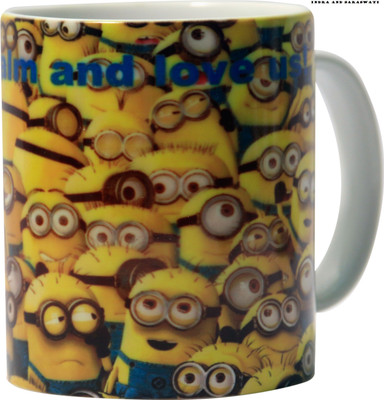 

INDRA AND SARASWATI Keep Calm and love us (300 ml) Ceramic Mug(300 ml), White